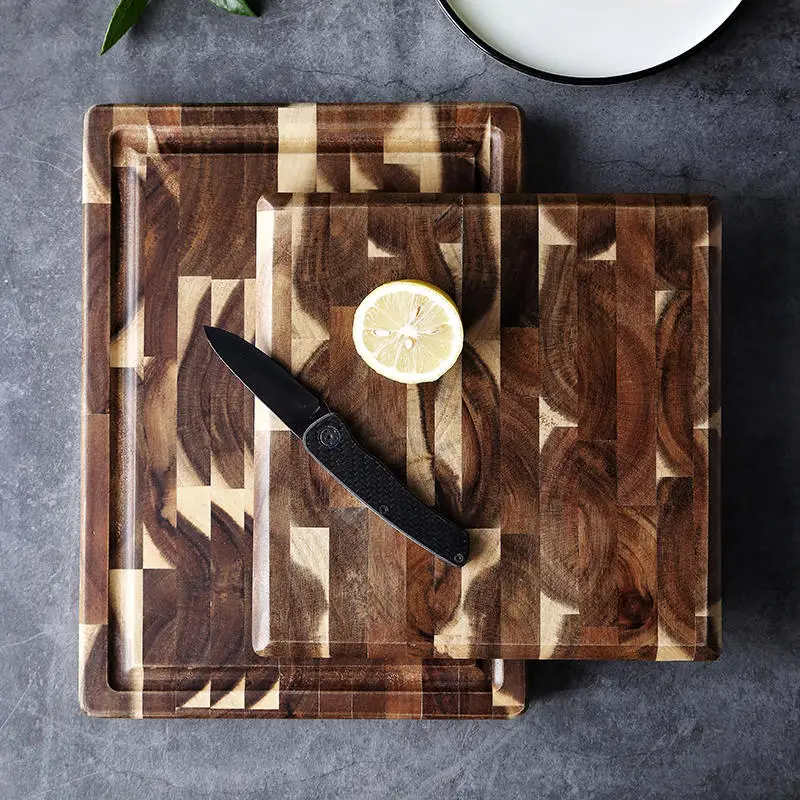 

Home kitchen cutting board solid wood antibacterial and anti-mild board Baby food supplement chopping board zabra color