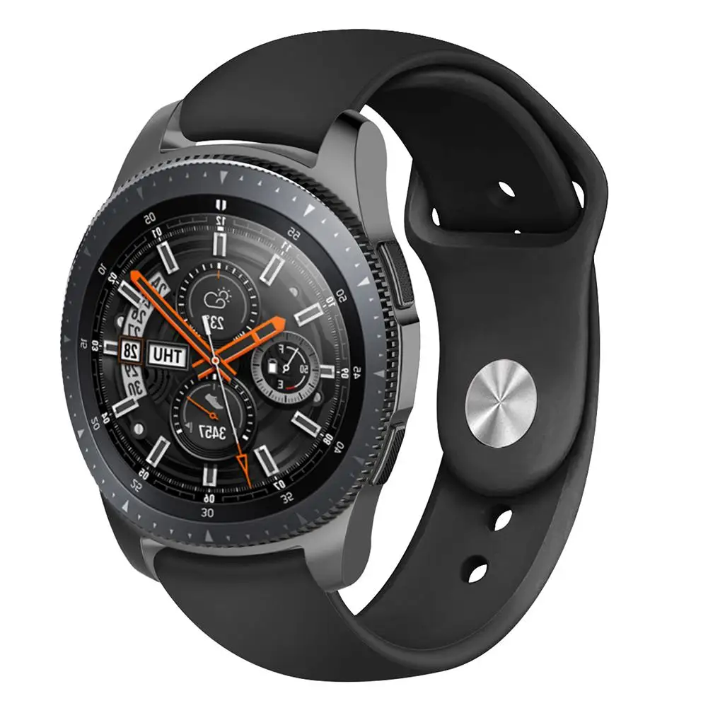 Силиконовые спортивные часы ремешок для samsung Galaxy S4 42 мм и gear S2 46 мм и gear S3 Frontier универсальные классические ремешок для часов