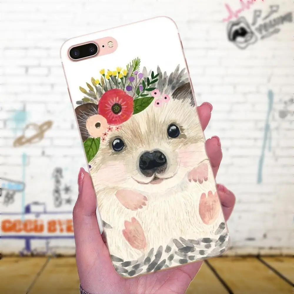 Для Galaxy J1 J2 J3 J330 J4 J5 J6 J7 J730 J8 2015 2016 2017 2018 mini Pro мягкий чехол Капа мультфильм Ежик |
