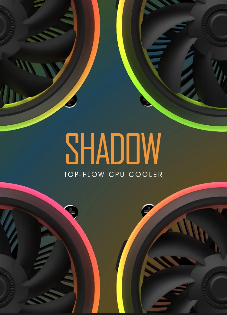 Aigo Shadow cpu RGB кулер 100 мм 4Pin светодиодный RGB вентилятор Радиатор cpu кулер PC cpu вентилятор радиатор охлаждающий алюминиевый теплоотвод Master