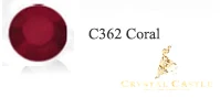 362 Coral Кристалл замок класс 5а шелк горячей фиксации страз Erinite железо на камне прозрачный Бирюзовый Кобальт Diy Стекло горячей фиксации Стразы - Цвет: 362 Coral
