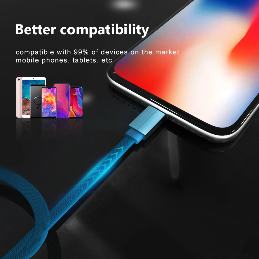 Кабель Micro USB 3A для быстрой зарядки, 2 м, 3 м, для Xiaomi Redmi Note 5 Pro, Android, мобильный телефон, кабель для передачи данных для Samsung S7, Micro Charger (art.: 7b1ea8342) - 7b1ea8342