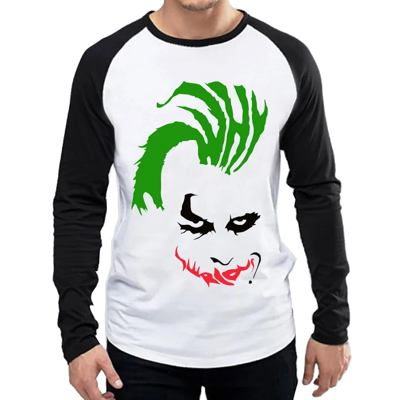 Joker 2020 Футболка белая Цвет мужская с длинным рукавом Хит Леджер джокер футболка