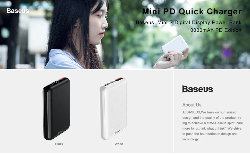 Baseus 10000 мАч USB PD 3A быстрая зарядка банк питания для iPhone Xs Max usb зарядка банк питания для Samasung Xiaomi huawei банк