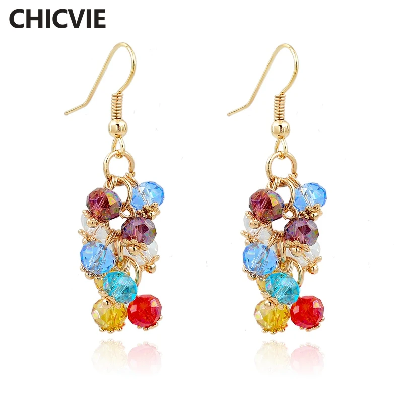 CHICVIE модные ювелирные изделия золотого цвета хрустальные бусины кисточки