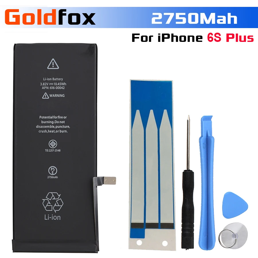 Литий ионный аккумулятор GOLDFOX 2750 мАч для iPhone 6S Plus сменные батареи телефона