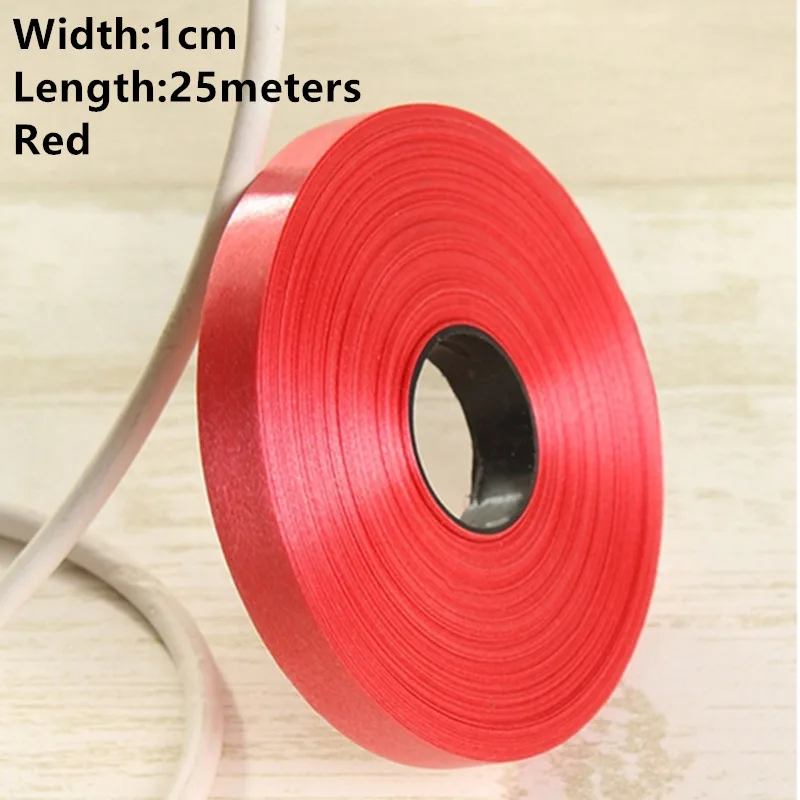 1cm Red Новинка 1 рулон Width1cm-3.2cm бумажная лента ветровой колокольчик может быть завязана с воздушным шаром может быть разорвана пластиковые ленты можно свернуть ленту - Цвет: 1cm Red