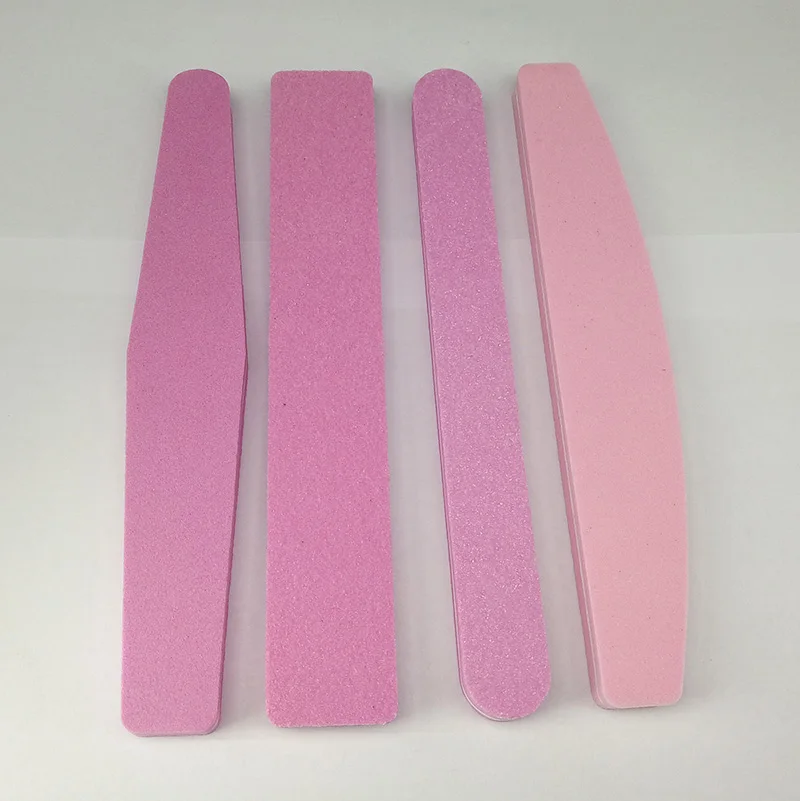 

4pcs Nail File Buffer Styling Nail Tools Sponge Diamond Rubbing Polished Surface Nail Buffer 4 shape Free Shipping Pink 100//180