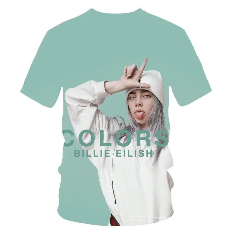 Лидер продаж, футболка с принтом Billie Eilish, Мужская/wo, Songstress, 3D, хип-хоп футболка, повседневная, уличный стиль, одежда, шесть футов под топы