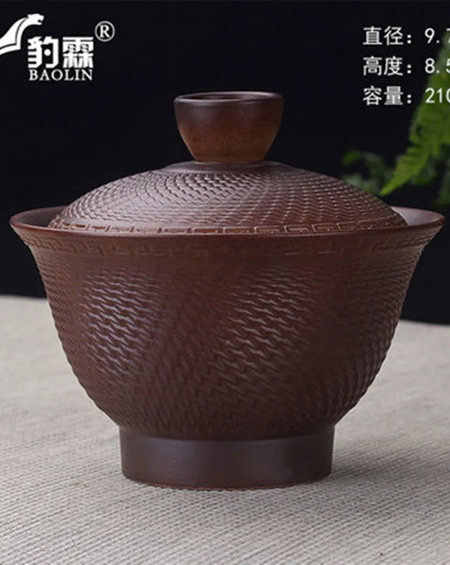 Цзиндэчжэнь Gaiwan, чайная чашка фиолетовая глина пиалы для чая кунг-фу зеленый чай Da Hong Pao чайная посуда китайский чай церемония Аксессуары
