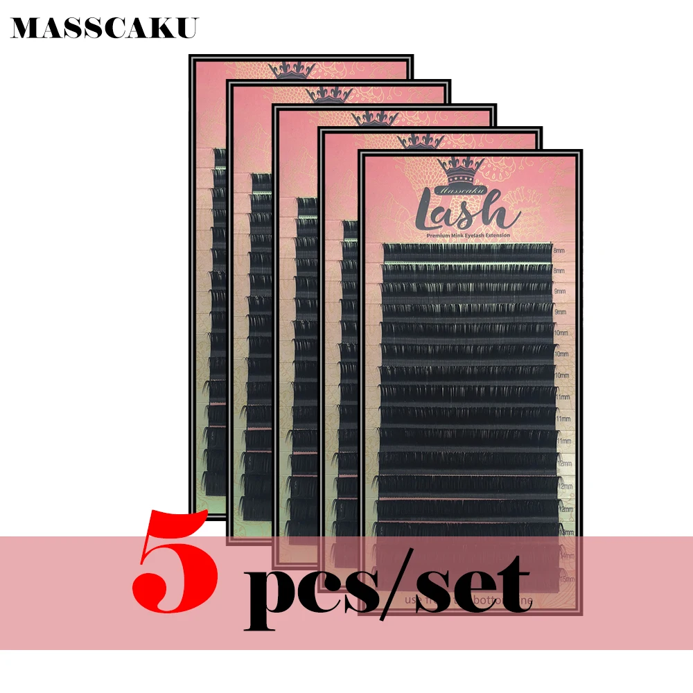 Набор из 5 видов MASSCAKU высокого качества Искусственные ресницы поддельные для