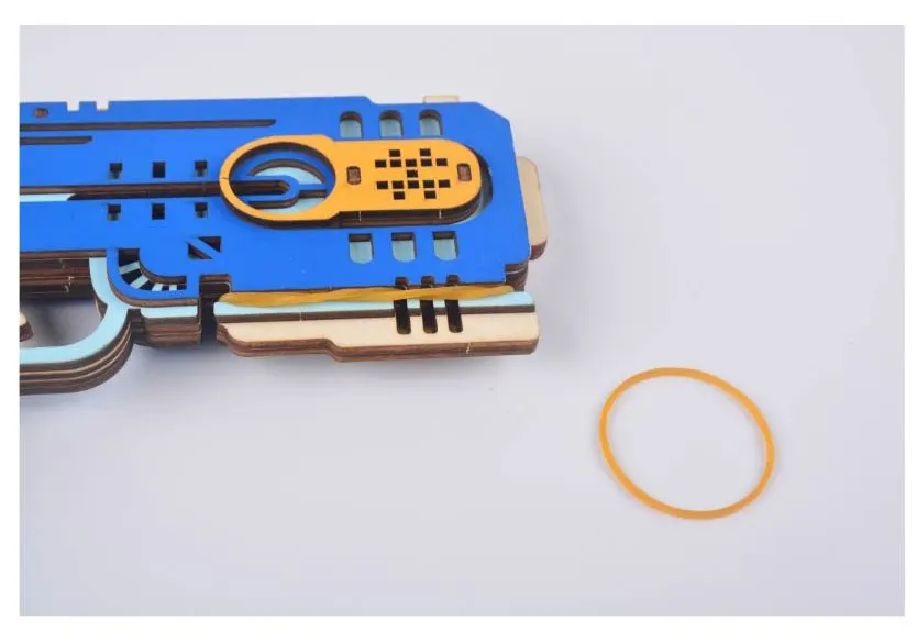 Лазерная резка DIY 3D деревянная головоломка набор для сборки по дереву 6 пистолет с