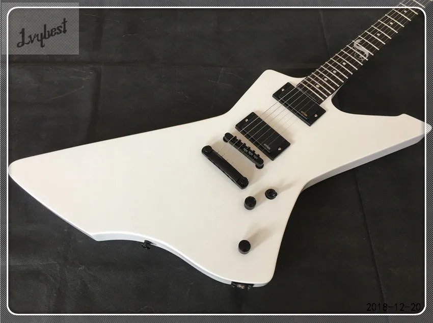 EP customized lvybest твердая белая электронная гитара змея 12th инкрустация палисандр гриф