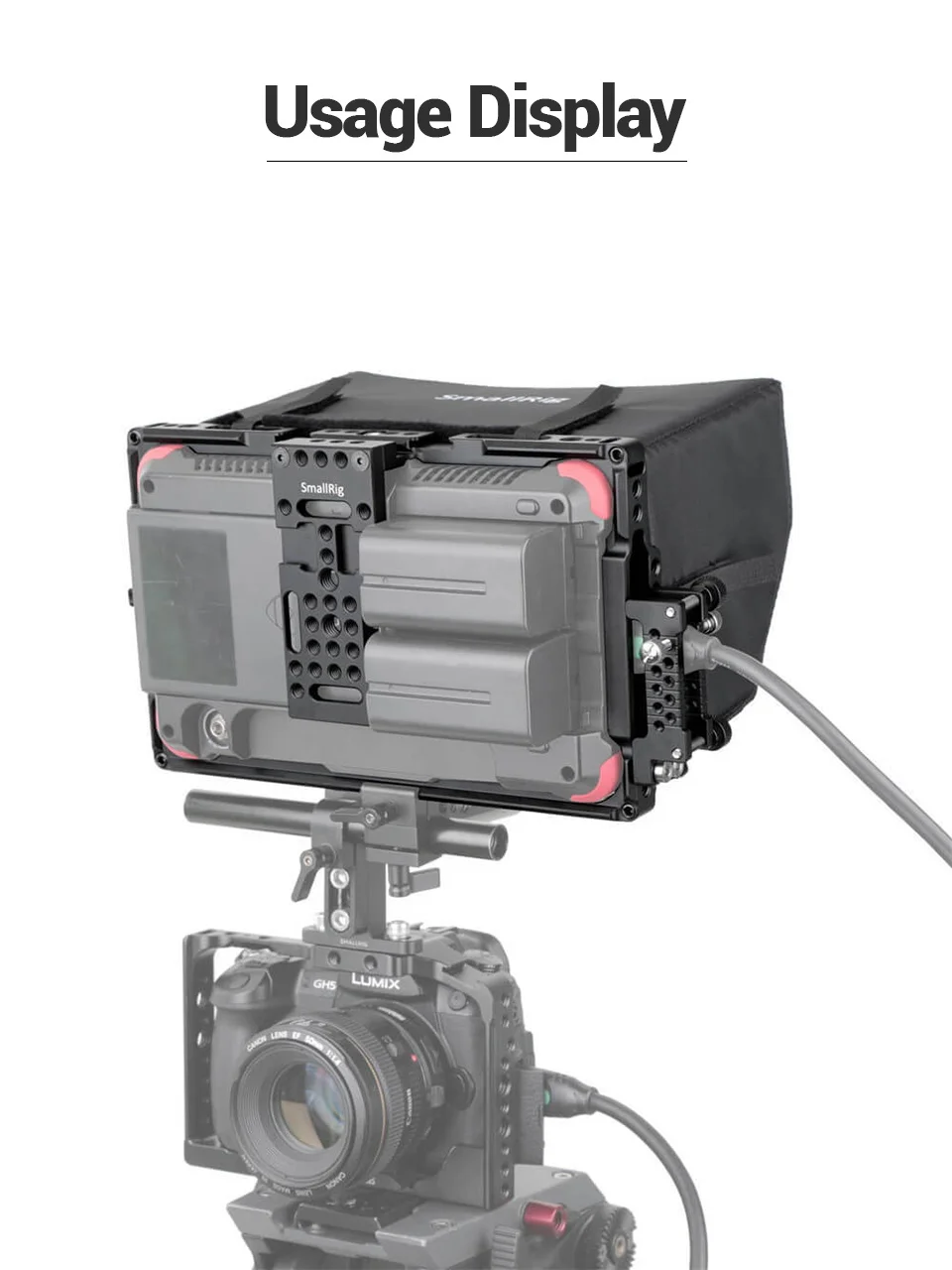 SmallRig монитор клетка с солнцезащитным козырьком для ATOMOS Shogun Inferno/Ninja Inferno/Shogun пламя/Ninja пламя " мониторы-2008