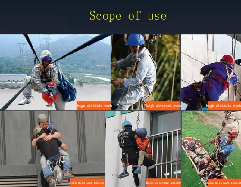 

outdoor high altitude work fall protection type full body safety belt +safety rope set electrician Protection tape