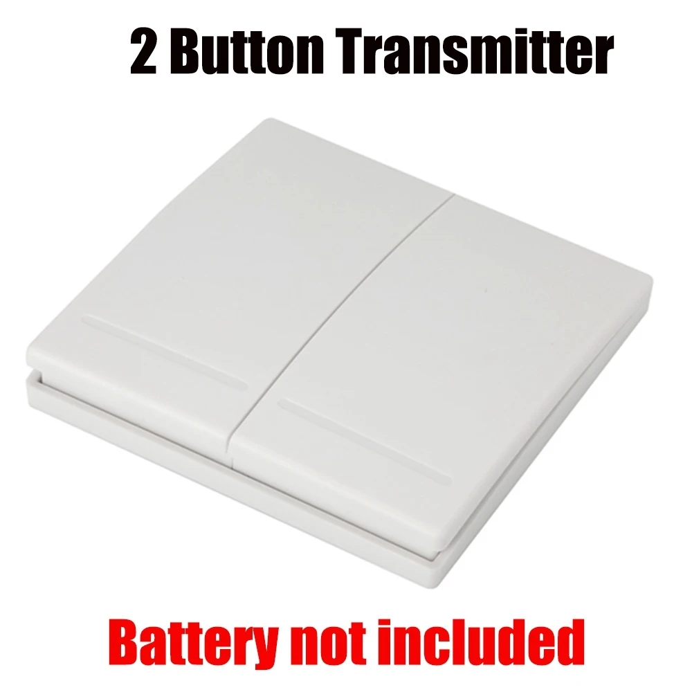 2 Button Transmitter Пульт дистанционного управления приемник AC 85 в 110 В 220 В 1CH 1 канал освещение спальни 433,92 МГц Беспроводная настенная панель RF Кнопка передатчик - Цвет: 2 Button Transmitter