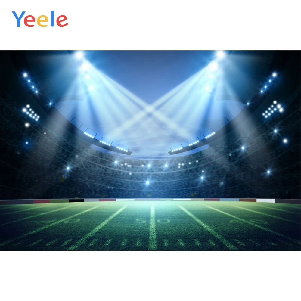 Yeele Light Bokeh Футбол поле футбол мальчик день рождения фотографии фоны