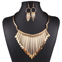 exknl fashion jewelry sets punk necklace earrings african bohemian bridal ethnic wedding gold silver plated women jewelry set