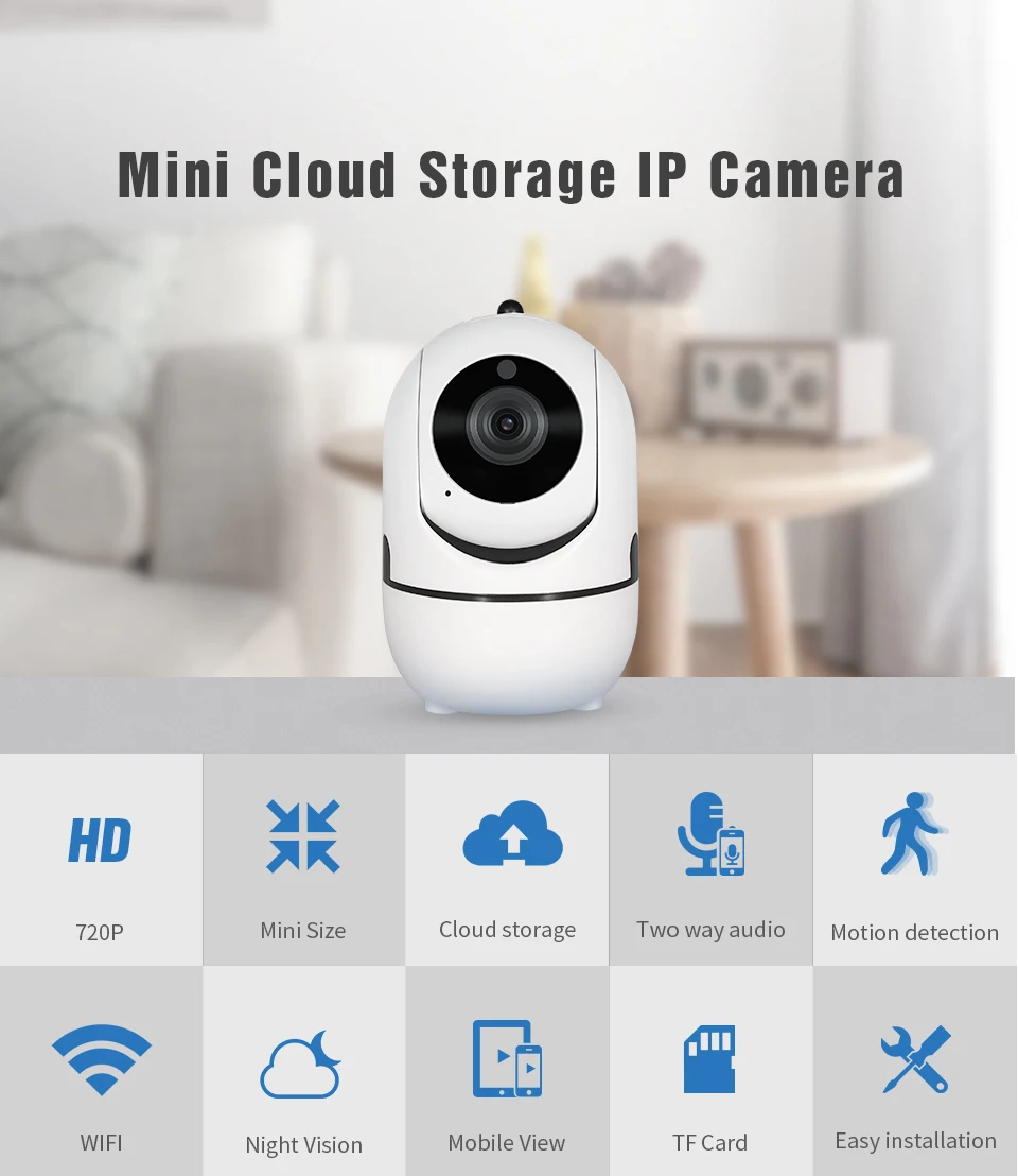 IP камера облачная Беспроводная с поддержкой Wi Fi 1080P 32 ГБ 2 МП|Камеры