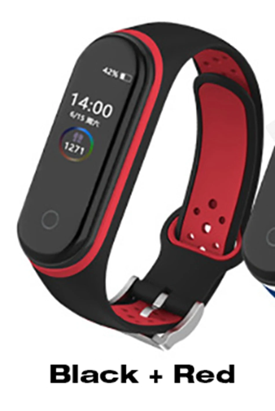 Style 1 black red Браслет для xiaomi mi Band 3 4 спортивный ремешок часы силиконовый ремешок для xiaomi mi band 4 3 Correa браслет mi band 4 3 ремешок - Цвет: Style 1 black red