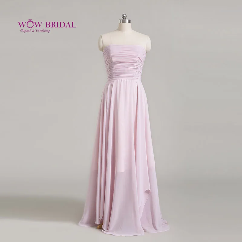 Wowbridal шифоновые платья подружки невесты Длинные Реальные изображения без