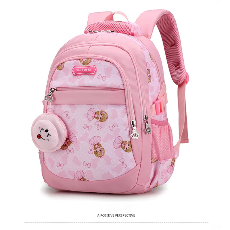 Модный детский школьный рюкзак с мультяшным принтом милые легкие школьные сумки