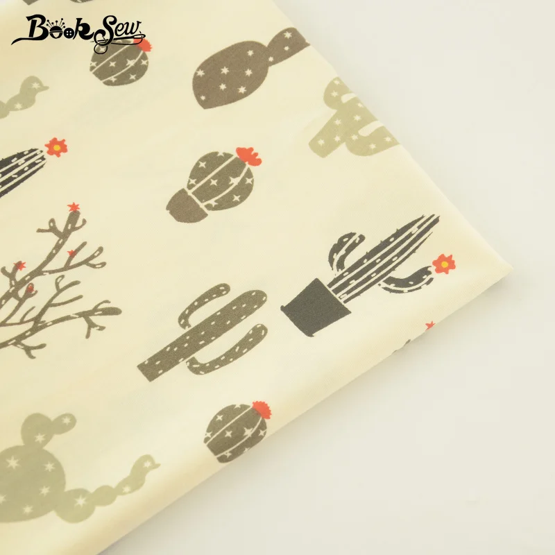 Booksew 100% Cotton Twill Fabric Cactus Design Sewing Material Quilting Bed Sheet Patchwork Craft Scrapbooking Home Textile | Дом и сад