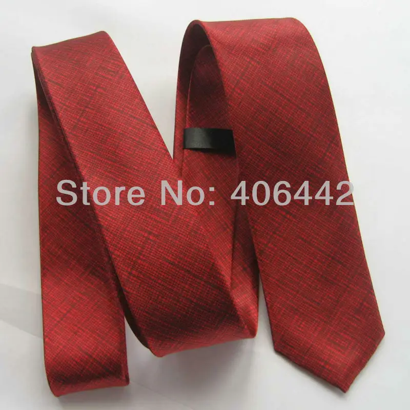 Тонкий галстук из полиэстера 2 дюйма красные узкие галстуки повседневный узкий