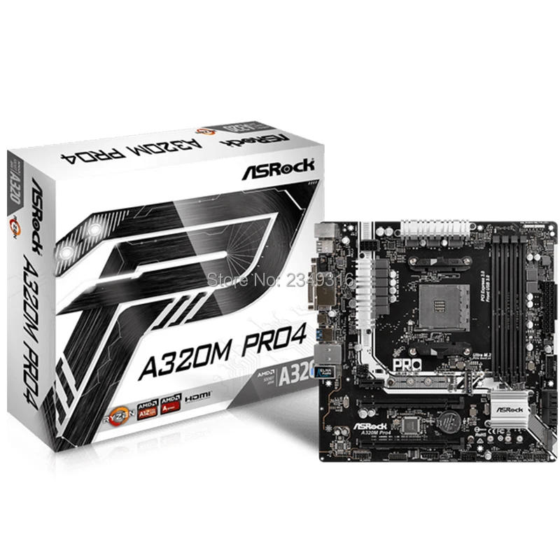 A320 AM4 материнская плата для ASRock A320M Pro4 системная плата USB3.1 M.2 DDR4