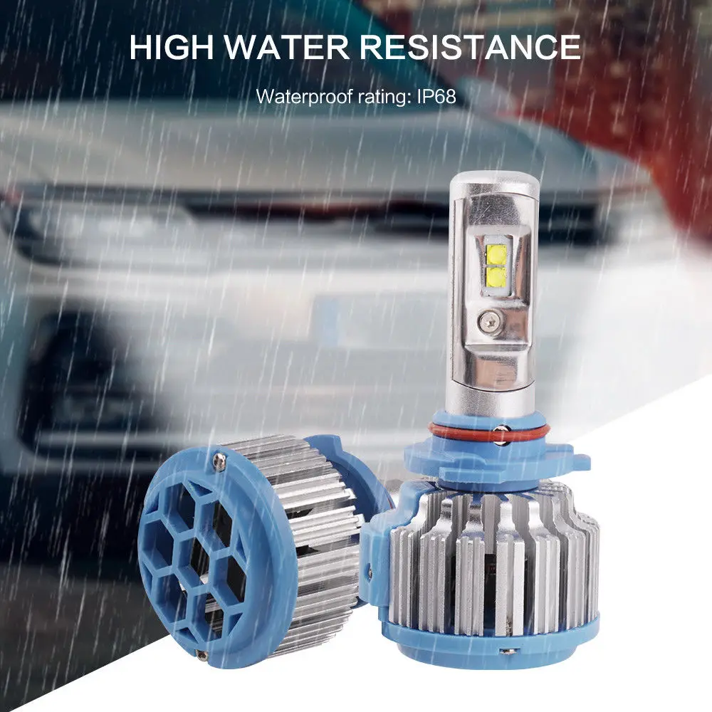 Fuleem 2 шт. T1 H4 HB2 9003 H7 H11 H8 H9 Turbo светодиодный Canbus фары противотуманные конверсионный комплект Hi Lo 80 Вт 6000 К белый водонепроницаемый