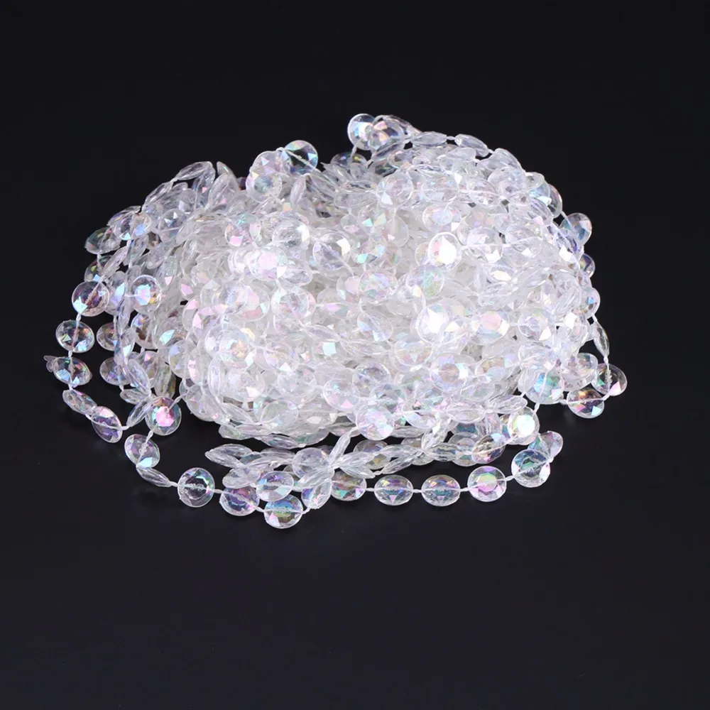 Акриловые хрустальные бусины 10 м в рулоне занавеска для свадьбы/дня рождения