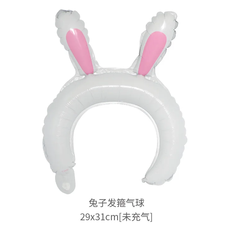 rabbit 5 шт., милая тиара с животными, повязка на голову, фольгированный шар, Микки, Минни, кролик, медведь, панда, лиса, детское украшение для дня рождения, свадьбы, вечеринки - Цвет: rabbit