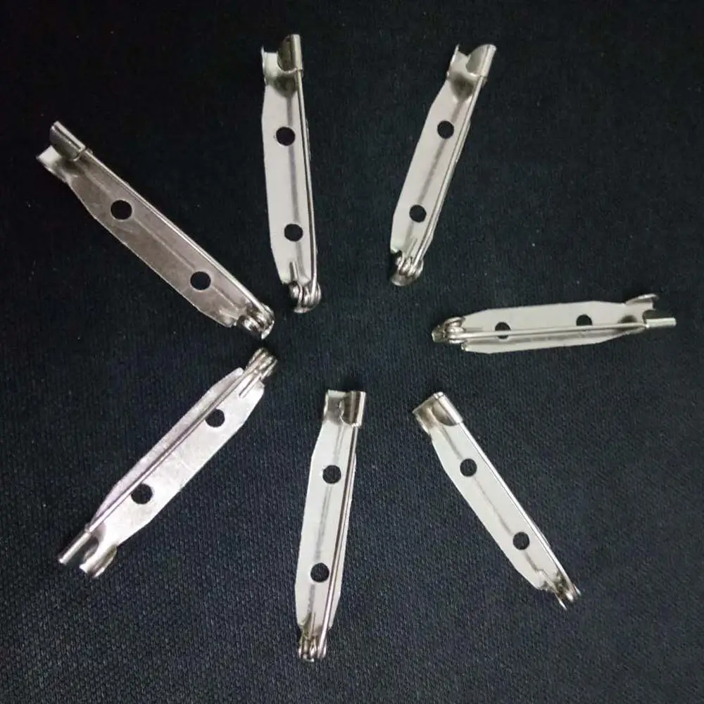 50pcs Silver Three Hole With Insurance Buckle Safety Pin Strong Discovery DIY Sewing Tool Accessories Clothing | Украшения и