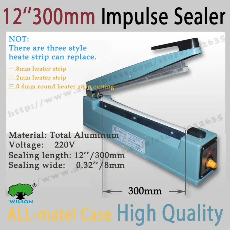 Хорошее качество все материалы термоуплотнительная машина 12 дюймов/300 мм длина и