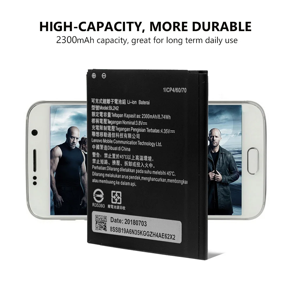 2300 мАч BL 242 BL242 Аккумулятор для lenovo K3 K30 T E A6000 A6010 Plus аккумулятор мобильного