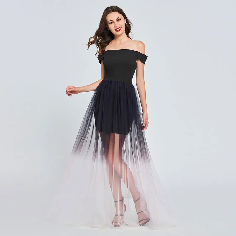 

Tanpell off the shoulder evening dress short sleeves women zipper up formal floor length a line dress plus custom evening dress