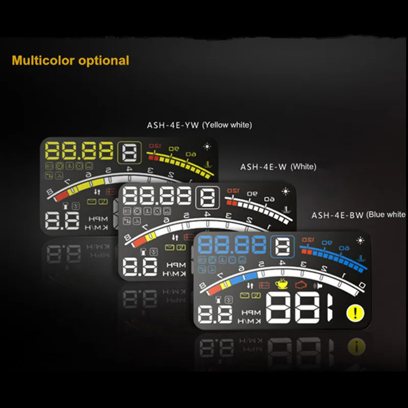 ActiSafety 4E OBDII автомобили hud Дисплей пленка 5," HUD лобовое стекло проектор OBD2 переключатель кабель Hud+ кронштейн