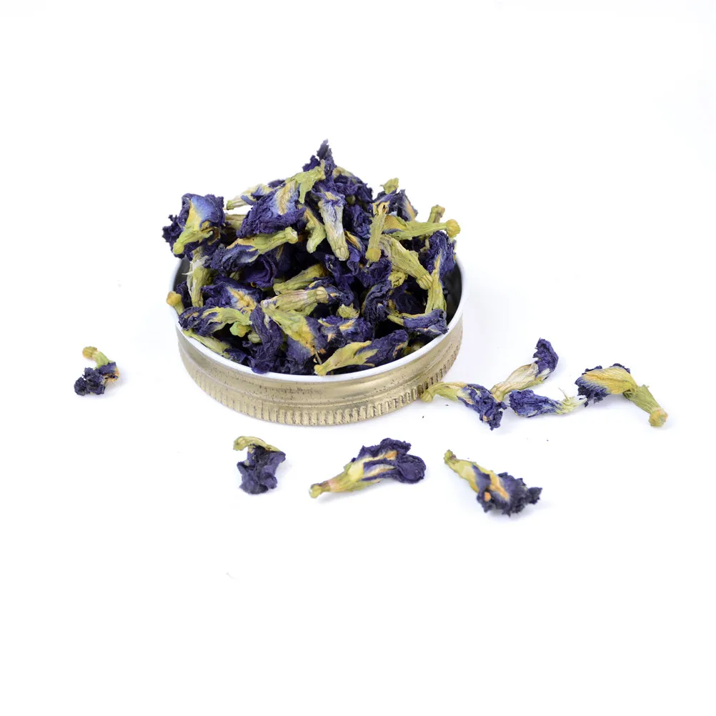 100 г/упак. чай Clitoria Terna. Чай в горошек с голубой бабочкой. Сушеный цветок гороха Clitoria kordofan. Таиланд. Игрушка