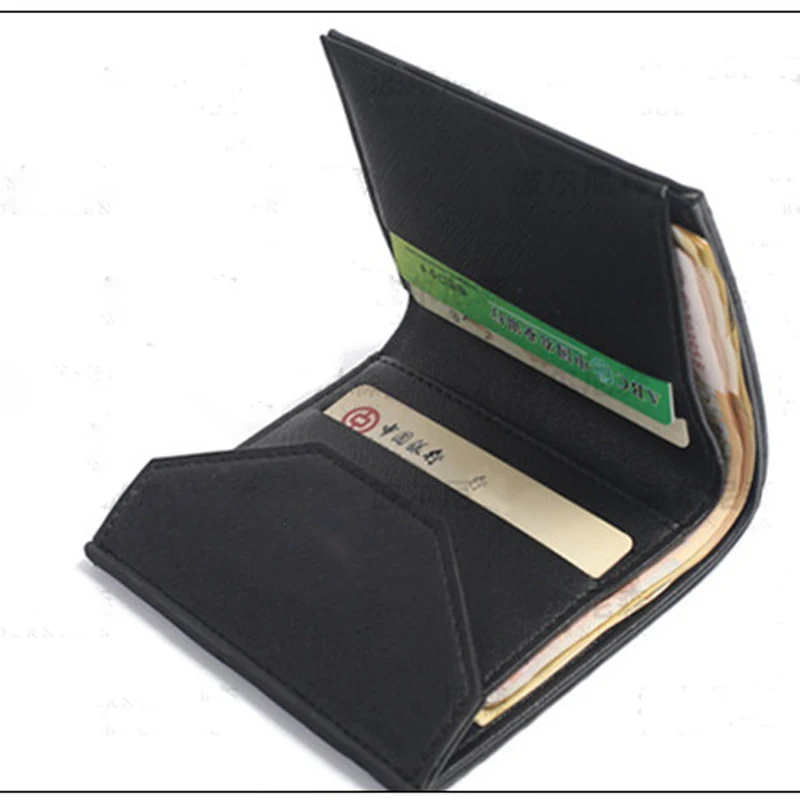 DIY кожа женские ботильоны ручной работы карты держатель складной бумажник под