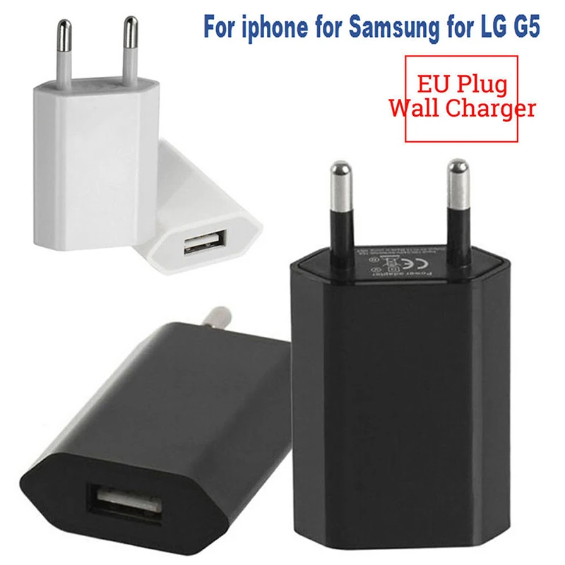 1 шт. универсальное Европейское зарядное устройство с вилкой USB AC для путешествий