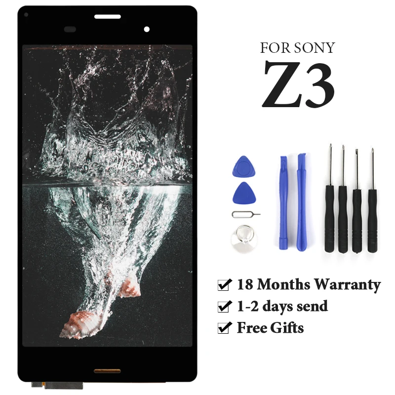Для sony Xperia Z3 ЖК дисплей с сенсорным экраном рамкой в сборе Замена для lcd D6603 D6633 D6653