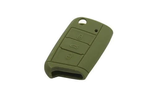 Силиконовый чехол с Дистанционным Ключом (военный зеленый) для Volkswagen VW Golf MK7 |