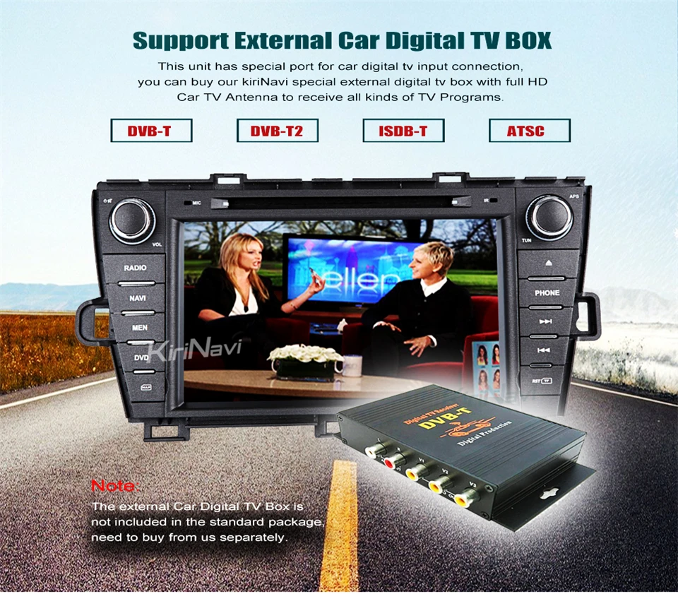 KiriNavi Восьмиядерный 4G ПУСТЬ android 7 сенсорный экран автомобильный dvd для Toyota Prius bluetooth 2009- поддержка 4K видео 4G
