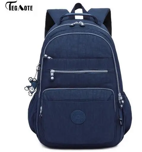 dark blue TEGAOTE рюкзаки для женщин подростков девочек школьный женский рюкзак, Mochila Feminina Kipled рюкзак для ноутбука дорожные сумки повседневные сумки - Цвет: dark blue