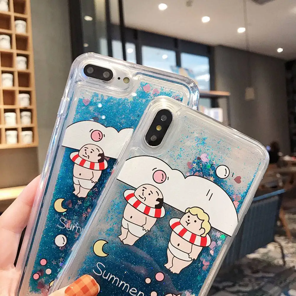 KISSCASE зыбучий песок чехол для телефона iPhone 7 8 X XS 6 6S Plus Girly MAX XR Capa аксессуары |