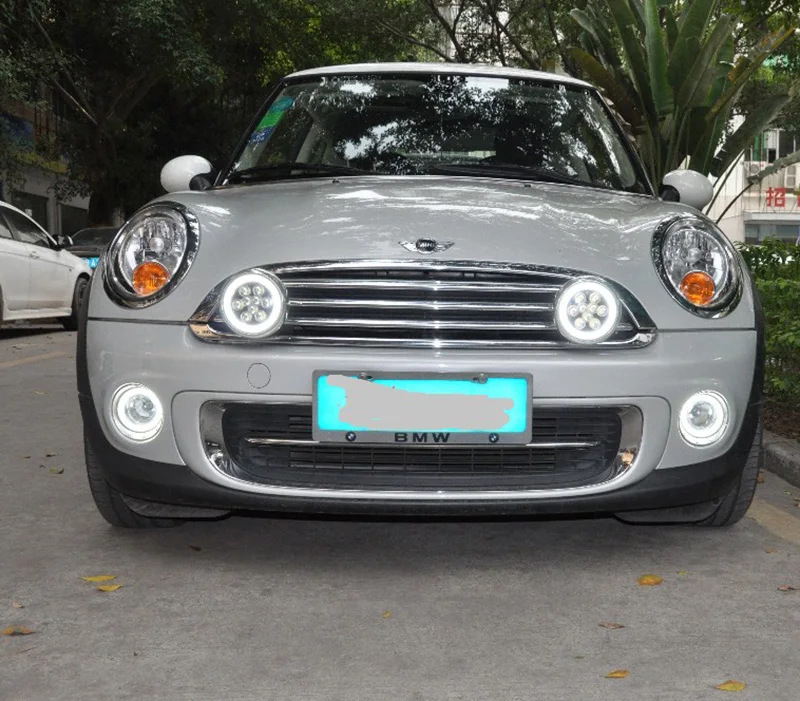 Дневной ходовой светильник, противотуманный светильник s для MINI Cooper, мини-автомобили, Белый Хром, корпус, светодиодный, ралли, для вождения, позиционный светильник s, передний бампер