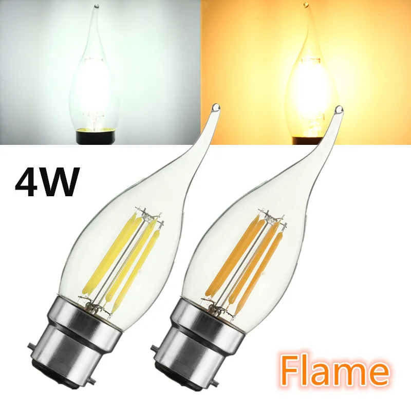 EDISON ЛАМПЫ удара свет b22 2 Вт 4 Вт 6 Вт 8 Вт LED globle пламя свечи Лампочки ретро лампа накаливания теплые/белый Освещение AC220V