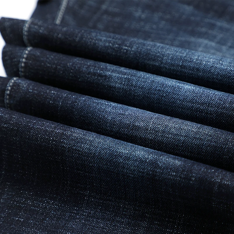 Модные деловые повседневные Стрейчевые джинсы Мужские осенне зимние облегающие