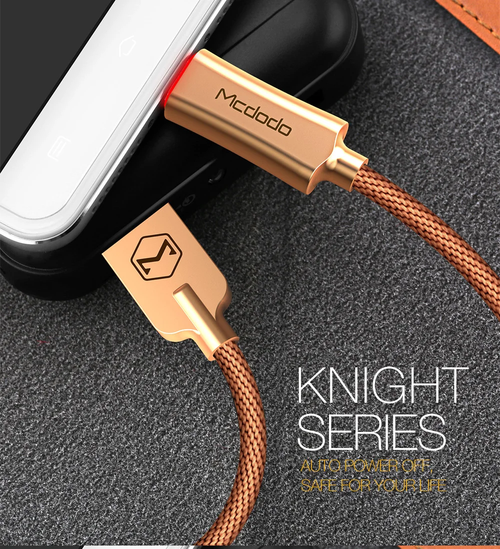 Mcdodo Micro USB кабель 3A Быстрая зарядка USB кабель для передачи данных QC3.0 для samsung S7 Xiaomi LG Android телефон автоматическое отключение светодиодный USB шнур