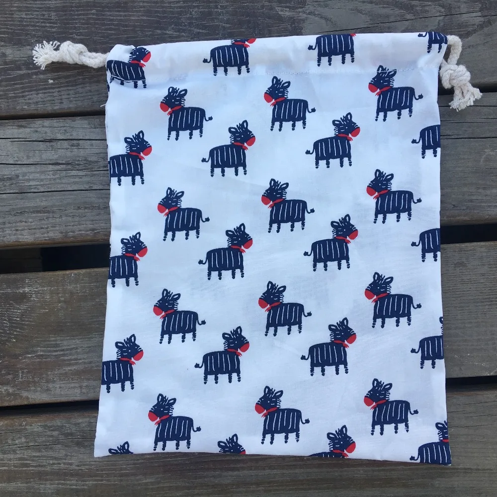 Хлопковая саржевая сумка-Органайзер на шнурке 1 шт. праздничный Подарочный пакет